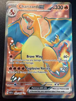 Charizard ex 183/165 Full Art Ultra Rare Pokemon TCG S&V 151 (Pack Fresh) NM+/M - Image 1
