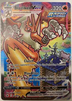 Pokemon TCG Chilling Reign Blaziken VMAX Alternate Art Card 201/198 - Image 1