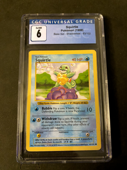 1999 POKEMON BASE SET SHADOWLESS #63 SQUIRTLE PSA 6 - Image 1