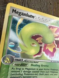 2005 Pokemon EX Unseen Forces Meganium Holo 9/115 - Excellent - Image 2