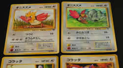 Pokemon card old back Japanese vintage set 4 Rattata Rattata Spearow Spearow - Image 2