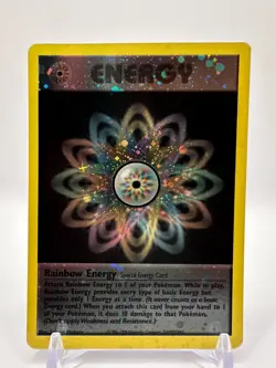 POKEMON LEAGUE RAINBOW ENERGY FOIL HOLO ENERGIZE YOUR GAME CYCLE - Image 1
