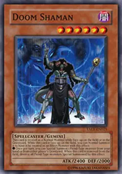 Yugioh! MP Doom Shaman - TAEV-EN025 - Super Rare - 1st Edition Moderately Played - Image 1
