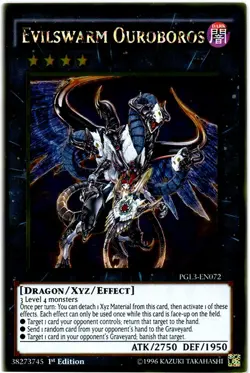 Yugioh! MP Evilswarm Ouroboros - PGL3-EN072 - Gold Rare - 1st Edition Moderately - Image 1