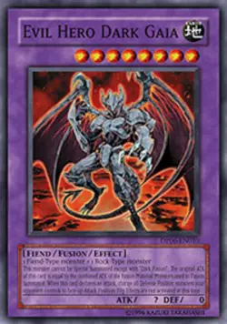 Yugioh! MP Evil Hero Dark Gaia - DP06-EN010 - Common - 1st Edition Moderately Pl - Image 1