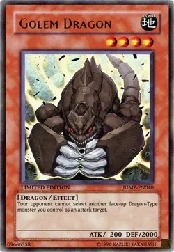 Yugioh! MP Golem Dragon - JUMP-EN040 - Ultra Rare - Limited Edition Moderately P - Image 1