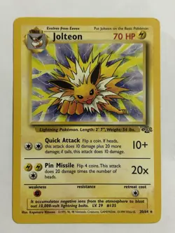 Pokemon TCG Jolteon Jungle 20/64 Regular Rare Non-Holo Card - Image 1