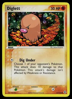Pokemon Card - Diglett FireRed & LeafGreen 61/112 Reverse Holo - Image 1