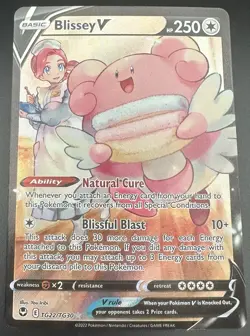 Pokemon TCG Blissey V TG22/TG30 Silver Tempest Full Art FA English LP Card - Image 1