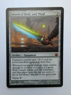 MTG Sword Of Body And Mind (SOM) Scars Of Mirrodin Regular Mythic 208/249 - Image 1