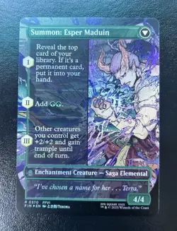 MTG Final Fantasy Summon: Esper Maduin Esper Origins Borderless FOIL Magic NM - Image 2