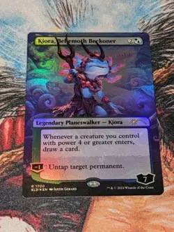 MTG Foil Kiora, Behemoth Beckoner Secret Lair Showcase Bloomburrow Elevator Drop - Image 1