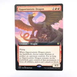 Opportunistic Dragon 364 - MTG -Throne of Eldraine - NM Extended Art - Image 1