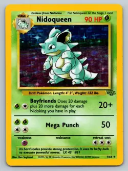 Pokemon Nidoqueen Jungle 7/64 Holo Rare MP - Image 1