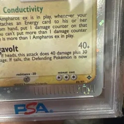 2003 PSA 9 Ampharos ex #89 Holo Rare EX Pokemon TCG ex Dragon, 4 galaxy swirls - Image 4
