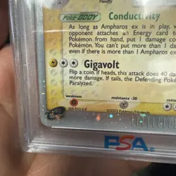 2003 PSA 9 Ampharos ex #89 Holo Rare EX Pokemon TCG ex Dragon, 4 galaxy swirls - Image 5