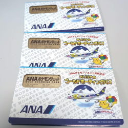 Pokemon Jet Pikachu Mew Mewtwo Limited Gold Boarding Pass ANA Rare Set Of 3 Used - Image 2