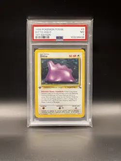 1999 Pokemon Fossil Ditto #3 1st Edition Holo NM PSA 7 - Image 1