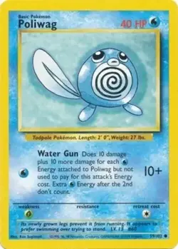 Pokemon TCG - Poliwag - 59/102 - Common Unlimited Base Set Unlimited [Near Mint] - Image 1