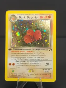 Pokemon TCG Dark Dugtrio 1st Edition Team Rocket 6/82 HOLO - Rare NEAR MINT - Image 1