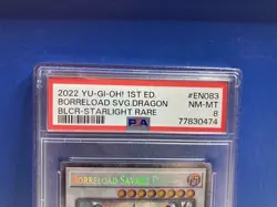 2022 Yu-Gi-Oh! Borreload Savage Dragon BLCR-EN083 Starlight Rare PSA 8 NM-MT - Image 2