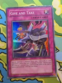 Yu-Gi-Oh! Give and Take Super Rare DP08-EN029 1st Edition - LP - Image 1