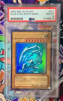 Blue-Eyes White Dragon SDK-001 Starter Deck: Kaiba-Unlimited Edition PSA 8 - Image 1