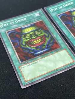 x2 Pot of Greed SD2&3-EN017&19 Structure Deck: Fury from the Deep 1st ED LP-HP - Image 2