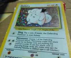 Clefairy 5/102 Rare Holo Base Set Pokemon Card MP - Image 3