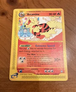 Pokemon Card TCG Aquapolis E-Reader Arcanine Non Holo 2/147 WOTC Rare LP - Image 1