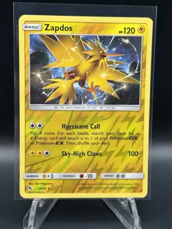 Zapdos 24/68 Hidden Fates 2019 Reverse Holo Foil Pokemon TCG Card - NM - Image 1
