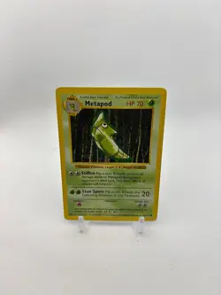 Pokemon Card - Metapod - 54/102 - HP - Base Set Shadowless - Image 1