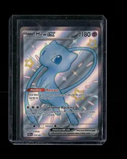 Pokemon Card TCG Paldean Fates Mew ex 216/091 Shiny Full Art - Image 1