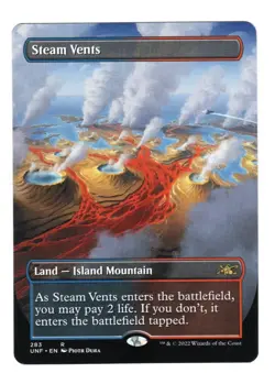 MTG - Steam Vents - Borderless Nonfoil - Unfinity - NM - Image 1