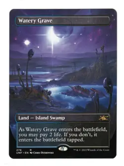 MTG - Watery Grave - Borderless Nonfoil - Unfinity - NM - Image 1