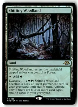 MTG Foil Shifting Woodland - Modern Horizons 3 Moderately Played English - Image 1