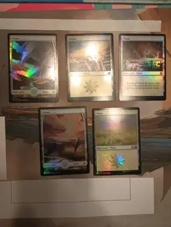 Foil Basic Land Plains x5 lot MTG Magic the Gathering These 5 - Image 1