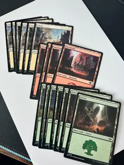 Naya Commander Land Lot 17 Basic land set bulk lot Green Red White Deck builder - Image 1