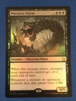 Massacre Wurm Foundations FOIL - NM - Image 1
