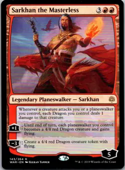 Magic the Gathering Sarkhan the Masterless War of the Spark MTG Free Shipping! - Image 1