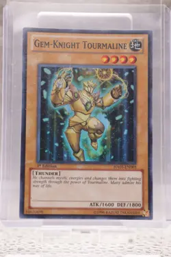 1996 Yu-Gi-Oh! RARE 1st Edition Gem-Knight Tourmaline HA05-EN003 - Image 1