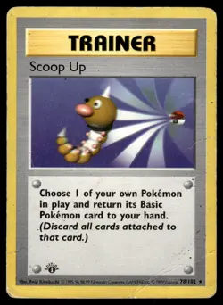 SCOOP - 78/102 - BASE SET 1999 1ST EDITION WOTC POKEMON RARE - HEAVY PLAY - Image 1