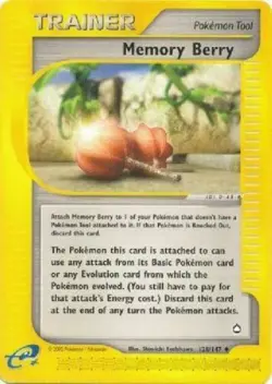 Memory Berry 128/147 Aquapolis Pokemon Card - Image 1