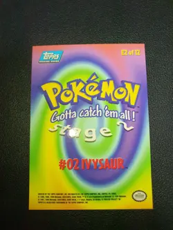Ivysaur #02 - E2 of 12 Foil (Topps) Pokemon Card - Image 2