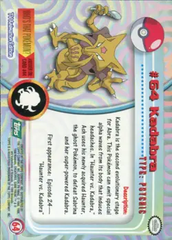 Kadabra - #64 Series 1 (Topps) Pokemon Card - NM/M - Image 2