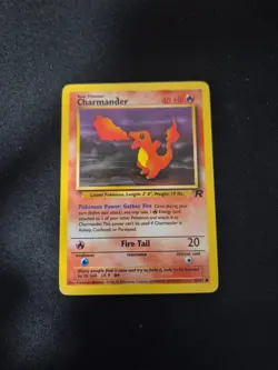 Charmander 50/82 Black Dot Ink Error Team Rocket Pokemon Card - Image 1