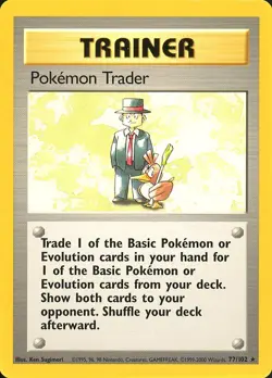 Pokemon Trader 77/102 - 4th Print 1999-2000 - Base Set Rare Pokemon Card - Image 1