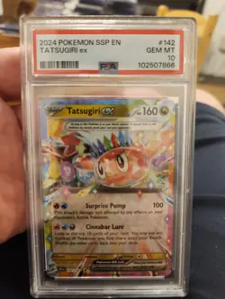 TATSUGIRI ex 2024 Pokemon Surging Sparks #142 PSA 10 GEM *bt - Image 1