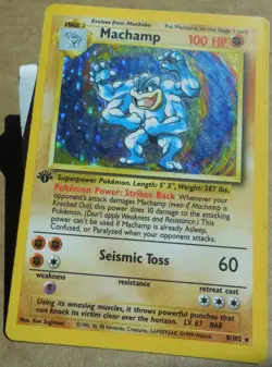 Machamp 8/102 Rare Holo 1st Edition Base Set Pokemon Card LP/MP - Image 2