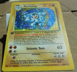 Machamp 8/102 Rare Holo 1st Edition Base Set Pokemon Card LP/MP - Image 4